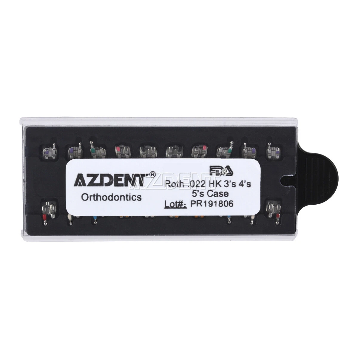 AZDENT DENTAL ORTHODONTIC METAL BRAKETS BRACES MINI ROTH MBT 018 022 345 HOOKS