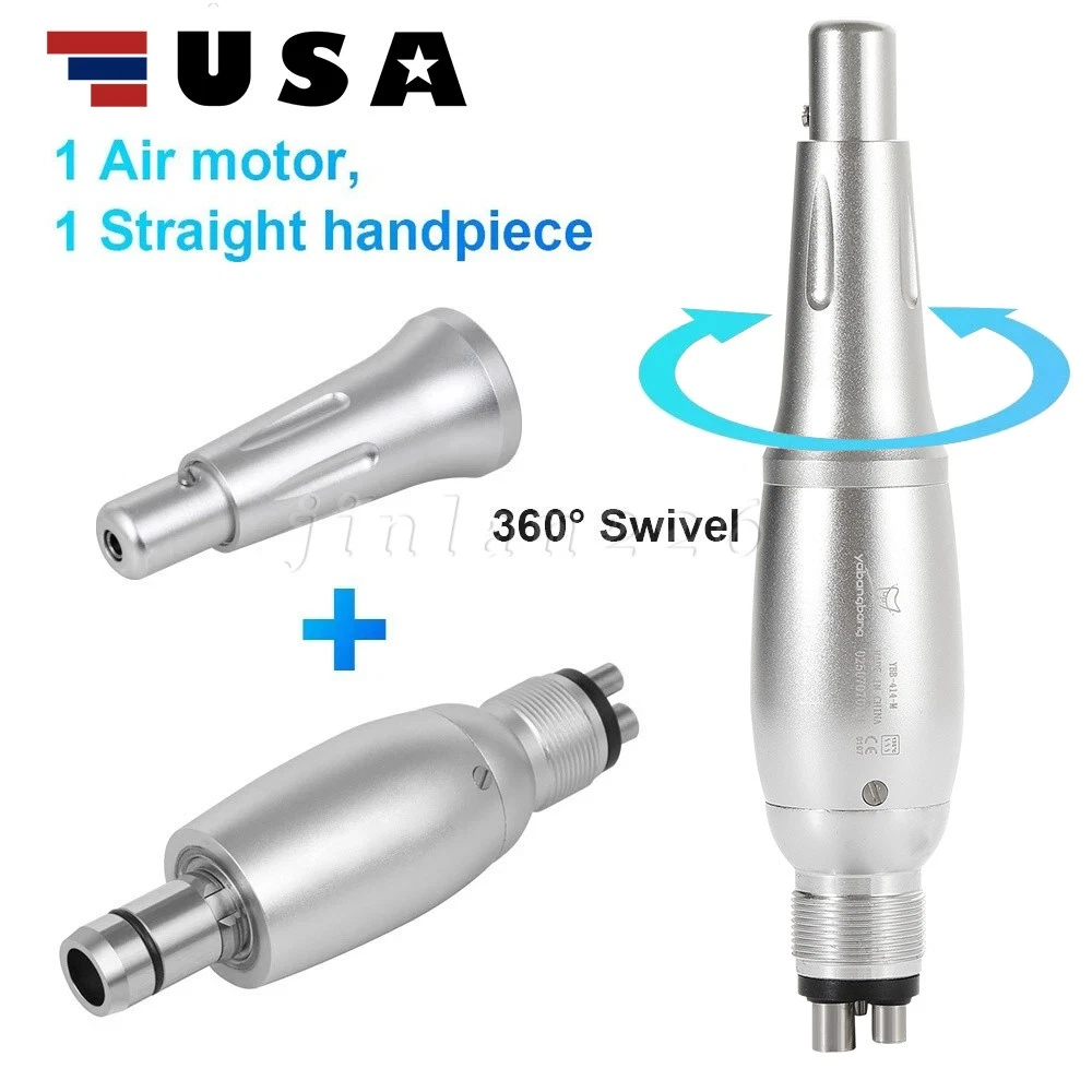 AZDENT DENTAL 4:1 HYGIENE PROPHY HANDPIECE 360° SWIVEL STRAIGHT CONE AIR MOTOR 4HOLES