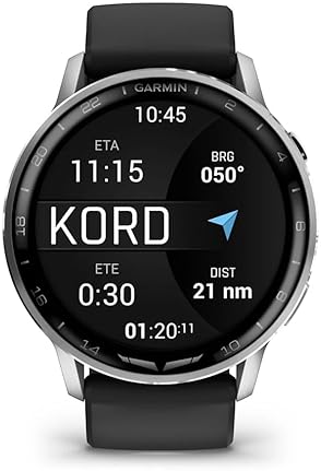 GARMIN D2 AIR X15 AVIATOR SMARTWATCH WITH GPS, AVIATION WEATHER, HEALTH FEATURES, SILVER