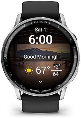 GARMIN D2 AIR X15 AVIATOR SMARTWATCH WITH GPS, AVIATION WEATHER, HEALTH FEATURES, SILVER