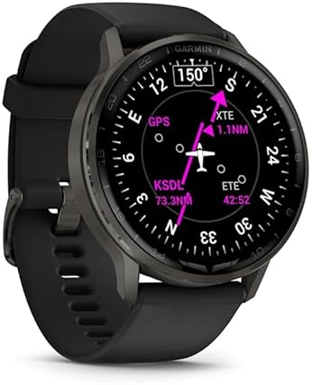 GARMIN D2 AIR X15 AVIATOR SMARTWATCH WITH GPS, AVIATION WEATHER, HEALTH FEATURES, BLACK BAND