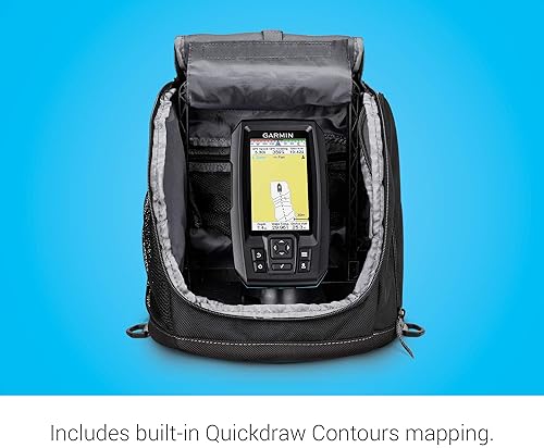 GARMIN STRIKER PLUS 4 ICE FISHING BUNDLE WITH PORTABLE FISHFINDER AND DUAL BEAM-IF TRANSDUCER