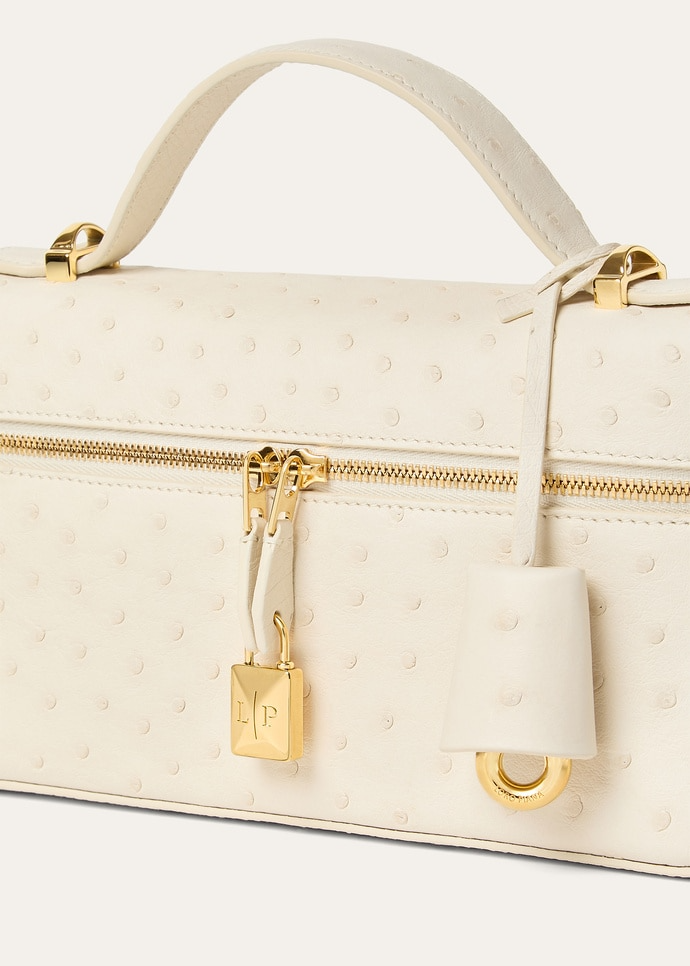 LORO PIANA EXTRA BAG L23  OSTRICH LEATHER