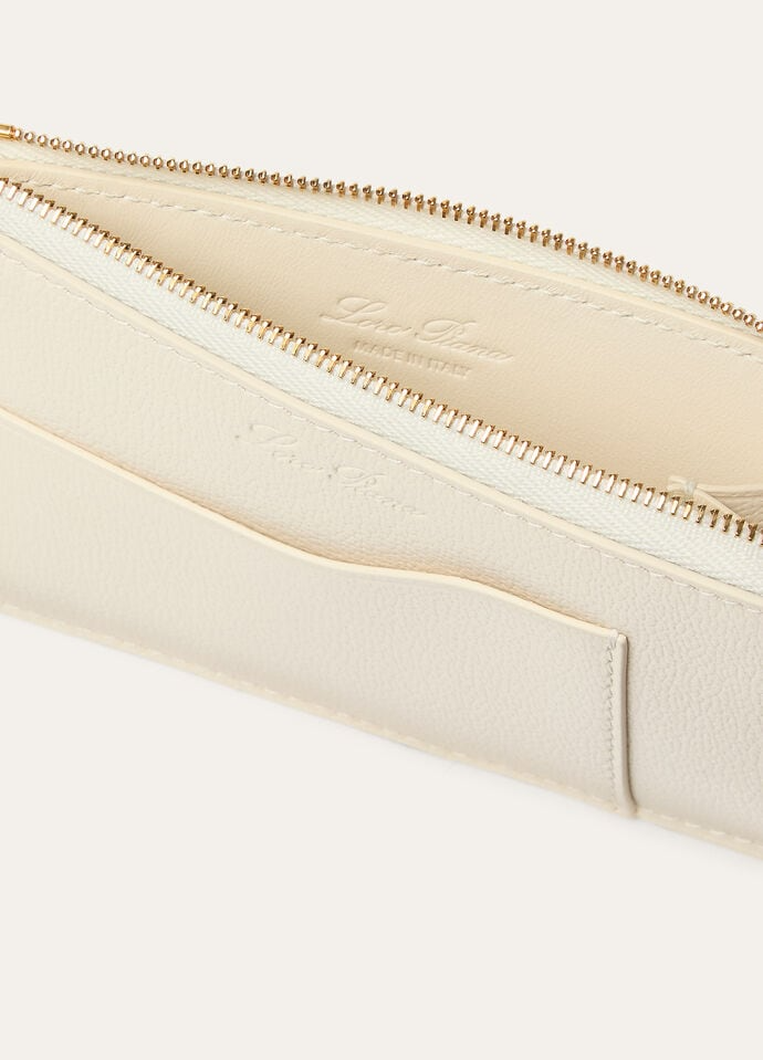 LORO PIANA EXTRA ZIP POUCH  CALFSKIN