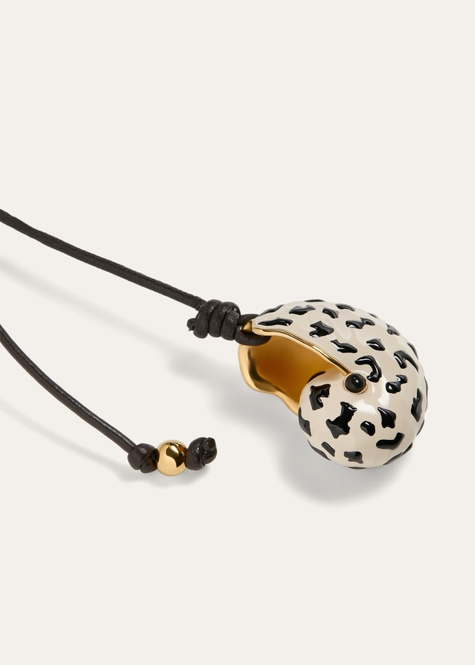 LORO PIANA SHELL CHARM  BRASS, ENAMEL