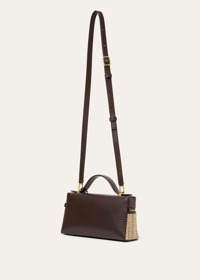 Loro Piana Extra Bag L23 Wool, Silk Camel/Black/Pecora Nera Color