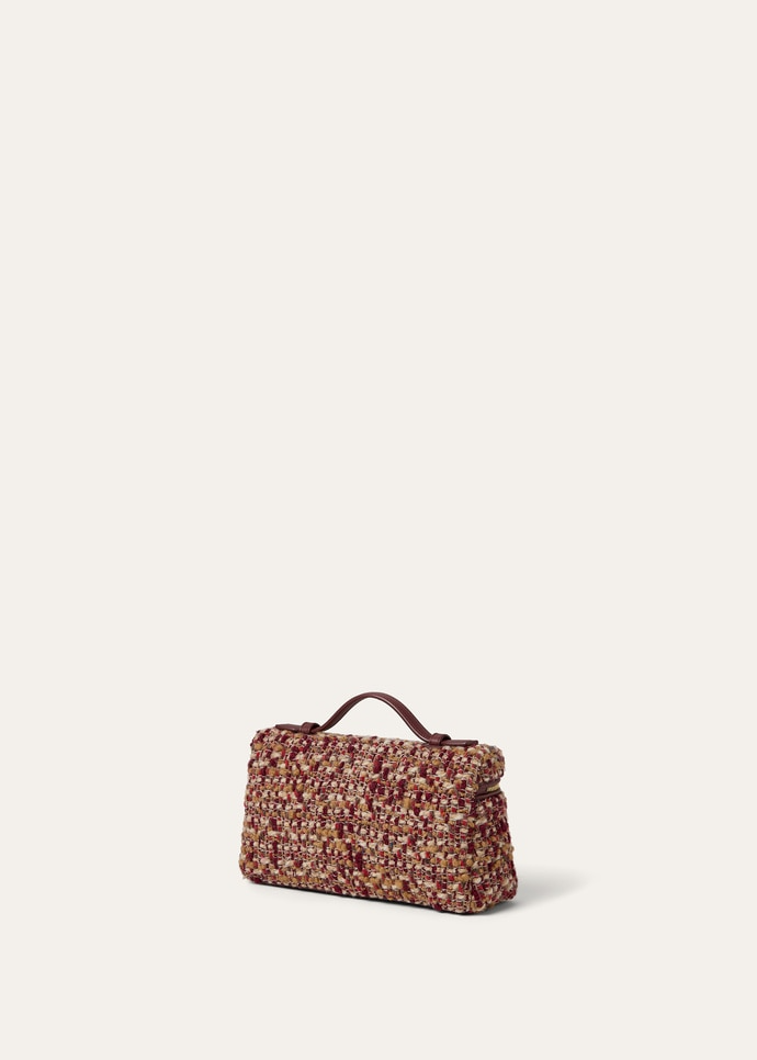 LORO PIANA EXTRA POCKET L19  VIRGIN WOOL BOUCLE JACQARD/GLAZED MOKA/SUN GOLD