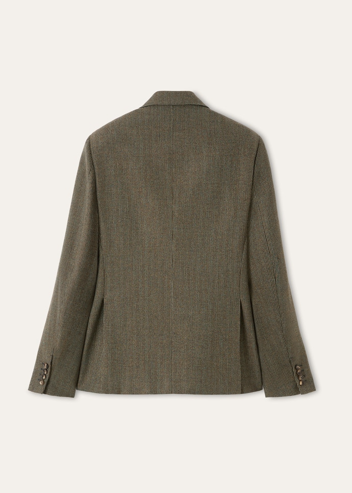 LORO PIANA HEDLAND BLAZER  SILK GREEN MICRO JACQUARD