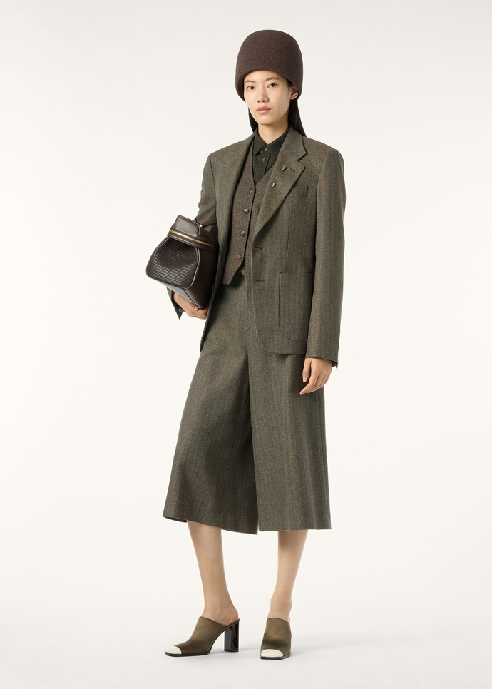 LORO PIANA HEDLAND BLAZER  SILK GREEN MICRO JACQUARD