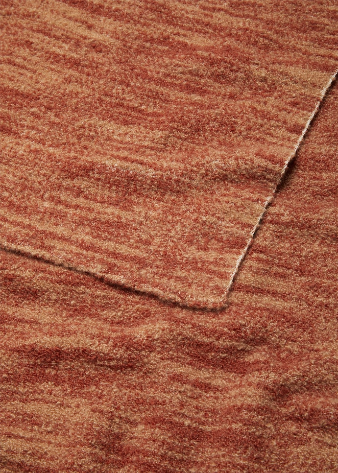 LORO PIANA SUNSET SCARF  CASHMERE, SILK, VIRGIN WOOL RUST/BEIGE/GOLD