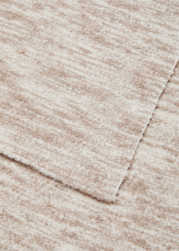 LORO PIANA SUNSET SCARF  CASHMERE, SILK, VIRGIN WOOL BEIGE/CREAM/SILVER