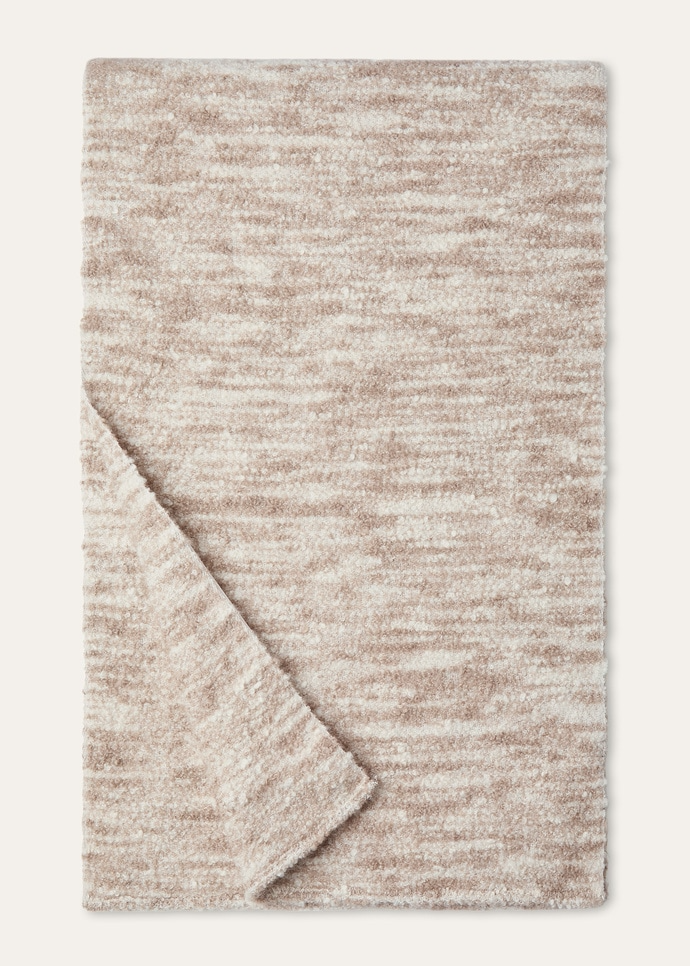 LORO PIANA SUNSET SCARF  CASHMERE, SILK, VIRGIN WOOL BEIGE/CREAM/SILVER
