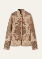 LORO PIANA MAGNOLIA JACKET  CASHMERE, COTTON, SILK PINK CARAMEL CLAY