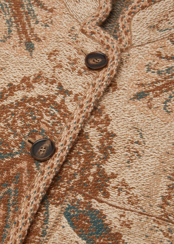 LORO PIANA MAGNOLIA JACKET  CASHMERE, COTTON, SILK PINK CARAMEL CLAY