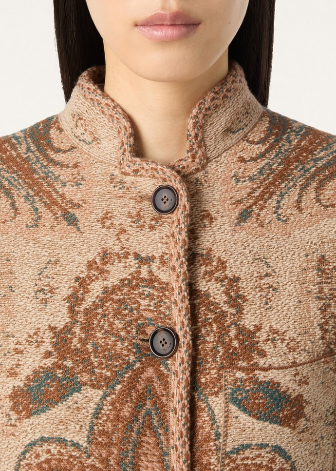 LORO PIANA MAGNOLIA JACKET  CASHMERE, COTTON, SILK PINK CARAMEL CLAY