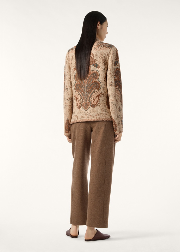 LORO PIANA MAGNOLIA JACKET  CASHMERE, COTTON, SILK PINK CARAMEL CLAY