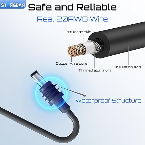 STARLINK STARGEAR 6.5FT 20AWG STARLINK MINI DC POWER CABLE REPLACEMENT OUTDOOR STARLINK ACCESSORY