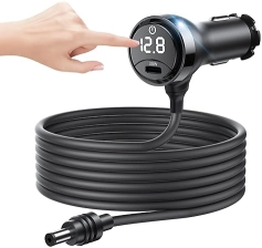 STARLINK MINI DC CABLE WITH SWITCH 16AWG WATERPROOF CAR CHARGER 12V-48V USB C PD 30W 10FT