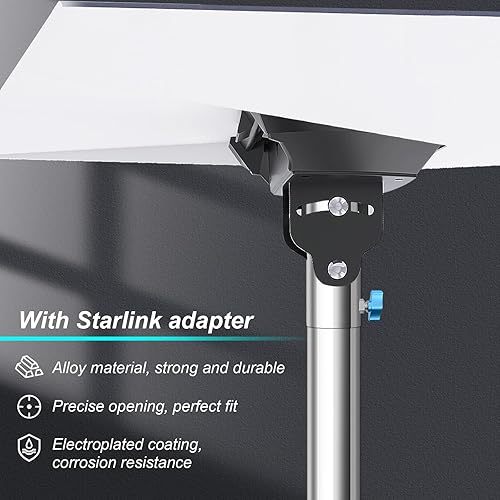 STARLINK GEN 3 POLE MOUNT KIT 10FT STAINLESS STEEL WITH NO-DIG SPIRAL GROUND ANCHOR ADAPTER