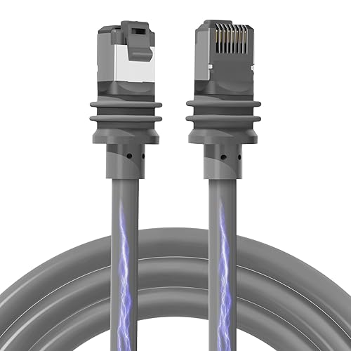 STARLINK SEIKETSU 50FT OUTDOOR STARLINK GEN 3 ETHERNET CABLE V3 WATERPROOF GRAY RECTANGULAR SATELLITE