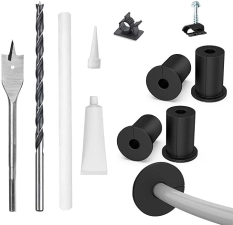 STARLINK CABLE ROUTING KIT 4PCS FOR 3 4 WALL HOLE WITH DRILL BIT, CLIPS CABLE TOOL