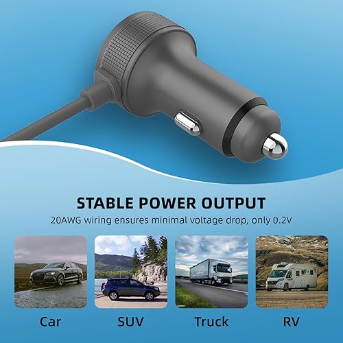 STARLINK MINI CAR CHARGER ADAPTER 12V-48V WATERPROOF ALUMINUM ALLOY SHELL WITH PROTECTIONS 3M