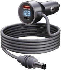 STARLINK MINI 10FT POWER CORD 12V-24V WITH CAR CHARGER VOLTAGE DISPLAY FOR CAR RV SUV SHIP