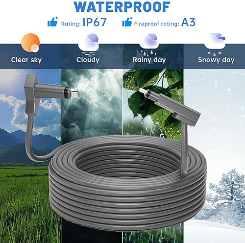 STARLINK GEN 2 150FT WATERPROOF EXTENSION CABLE FOR STARLINK V2 STANDARD KIT GRAY