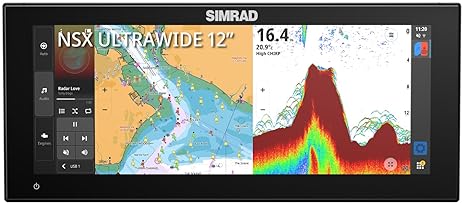 SIMRAD NSX ULTRAWIDE 3012UW 12 SMART CHARTPLOTTER FISHFINDER MFD WITH ACTIVE IMAGING TRANSDUCER