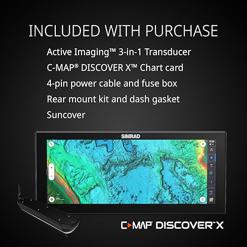 SIMRAD NSX ULTRAWIDE 3012UW 12 SMART CHARTPLOTTER FISHFINDER MFD WITH ACTIVE IMAGING TRANSDUCER