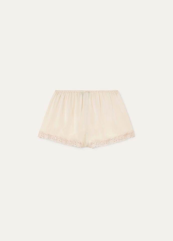 LORO PIANA ERIK PYJAMAS SHORTS  SILK IVORY GLOW