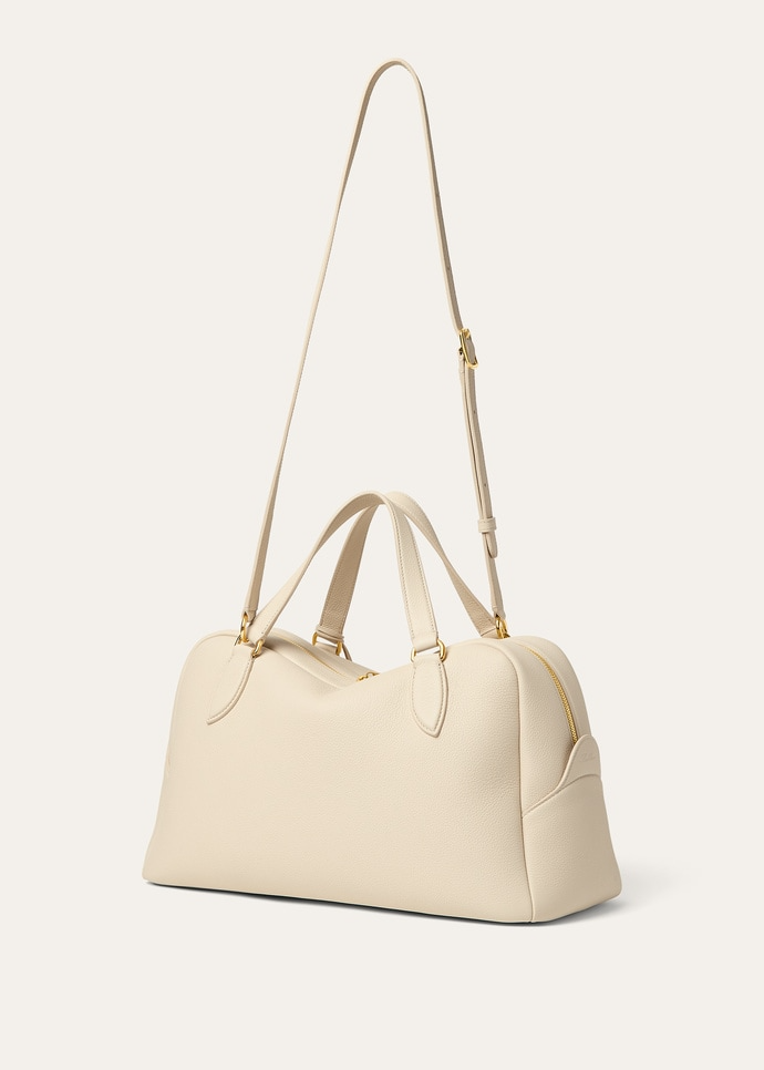 LORO PIANA MEDIUM NEEDLE BAG  CALFSKIN COLOUR BABY CASHMERE/SUN GOLD