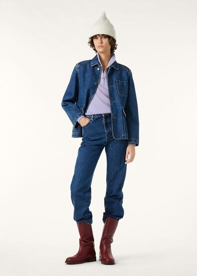 LORO PIANA SERGIO POLO SHIRT  CASHMERE ICED VIOLET