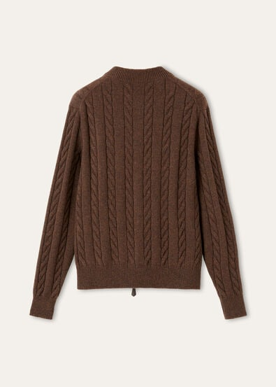 LORO PIANA CEDAR CARDIGAN  CASHMERE APPLE CRISP MELANGE