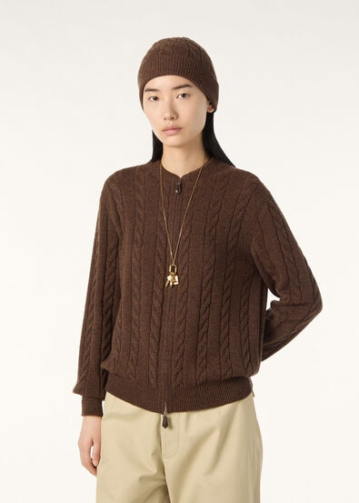 LORO PIANA CEDAR CARDIGAN  CASHMERE APPLE CRISP MELANGE