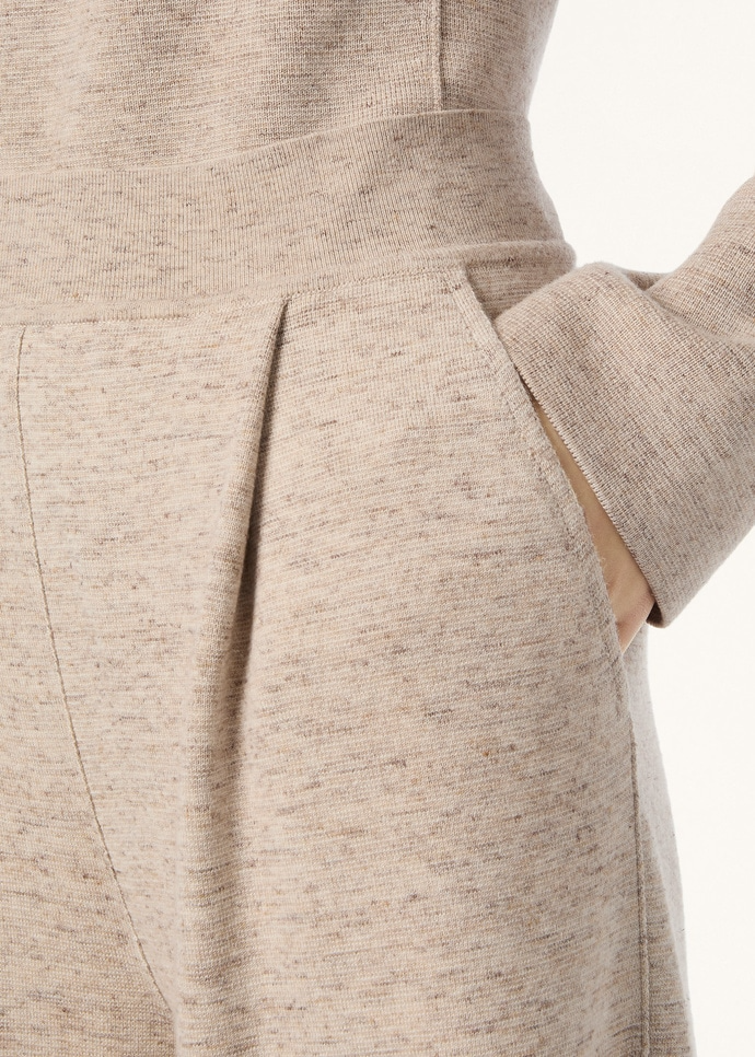 LORO PIANA WILLOW TROUSERS  LINEN, CASHMERE, WISH®  WOOL QUINOA CREAM BIANCORE