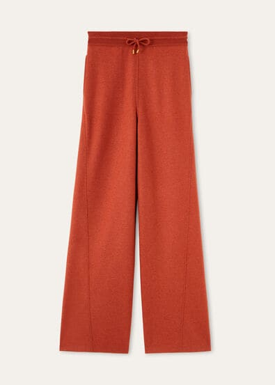 LORO PIANA RIO BODRO TROUSERS  JERSEY NOVALIS CARROT CREAM MELANGE