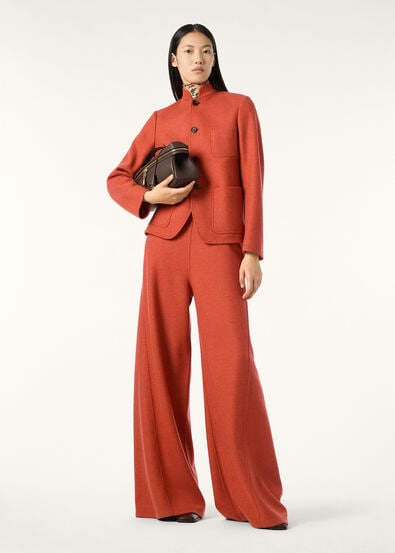 LORO PIANA RIO BODRO TROUSERS  JERSEY NOVALIS CARROT CREAM MELANGE