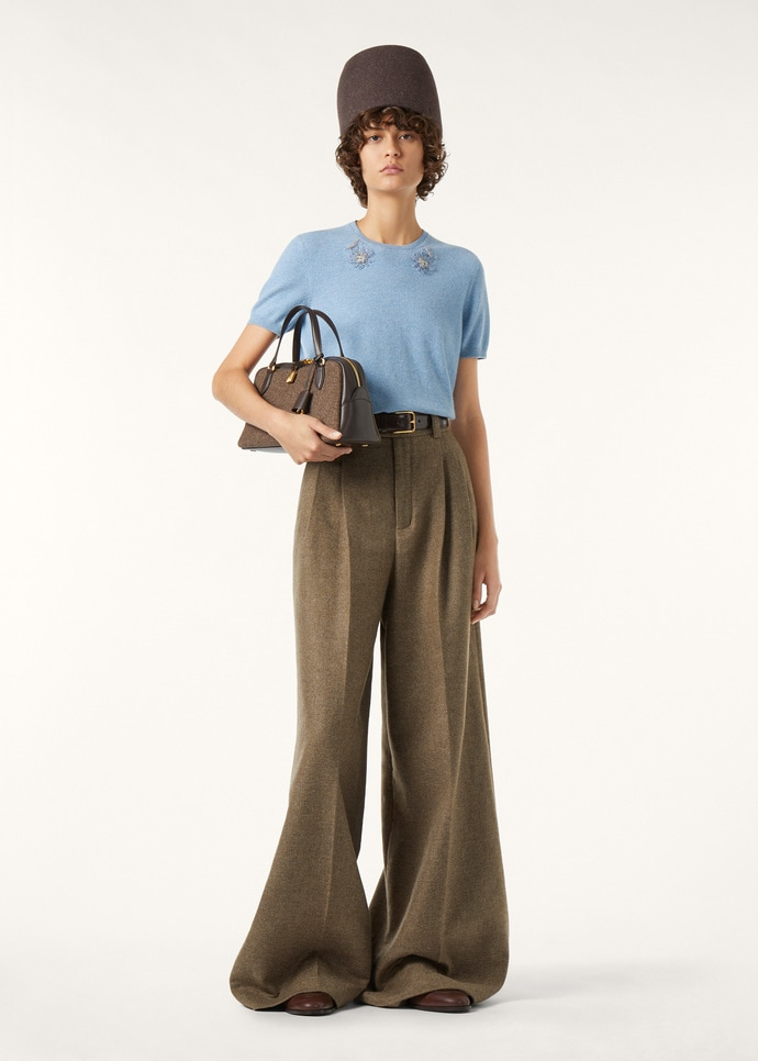 LORO PIANA CLASSIC CREWNECK  BABY CASHMERE AIRY SKY MELANGE