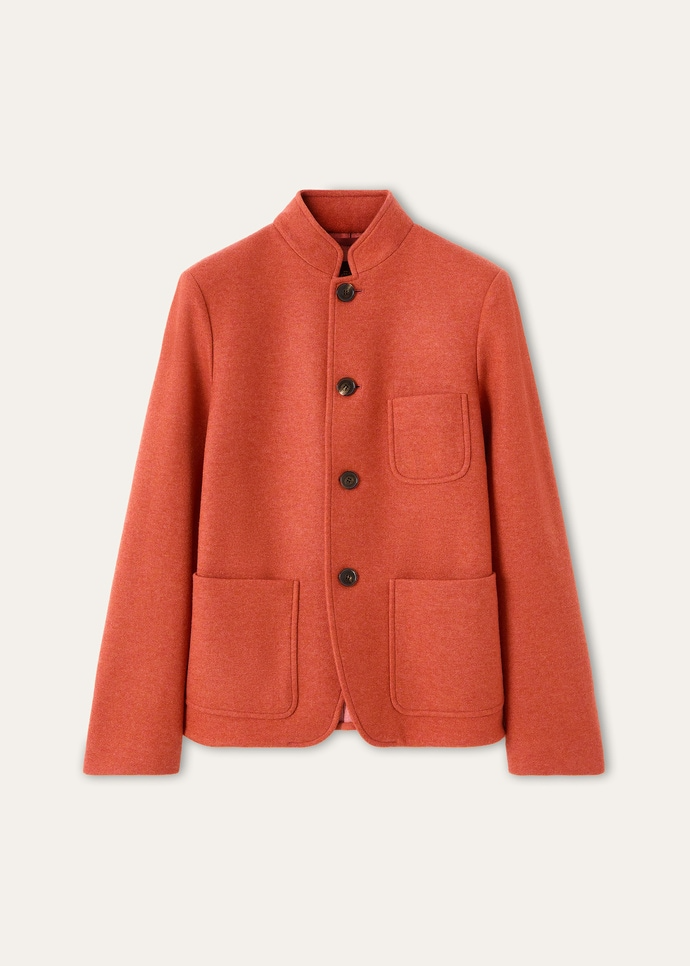 LORO PIANA MINI SPAGNA JACKET  JERSEY NOVALIS CARROT CREAM MELANGE