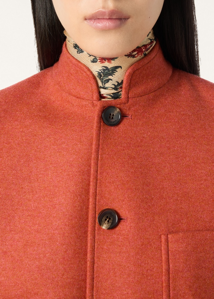 LORO PIANA MINI SPAGNA JACKET  JERSEY NOVALIS CARROT CREAM MELANGE