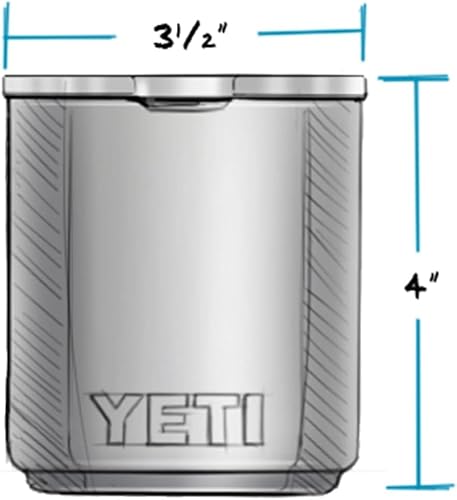 YETI RAMBLER 10 OZ STACKABLE LOWBALL 2.0 WHITE STAINLESS STEEL VACUUM INSULATED CUP WITH MAGSLIDER L