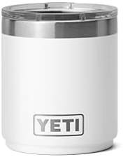 YETI RAMBLER 10 OZ STACKABLE LOWBALL 2.0 WHITE STAINLESS STEEL VACUUM INSULATED CUP WITH MAGSLIDER L