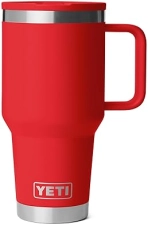 YETI RAMBLER 30 OZ TRAVEL MUG WITH FLIP STRAW LID STAINLESS STEEL, VACUUM INSULATED, LEAKPROOF