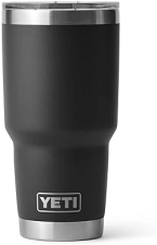 YETI RAMBLER 30 OZ BLACK STAINLESS STEEL VACUUM INSULATED TUMBLER WITH MAGSLIDER LID
