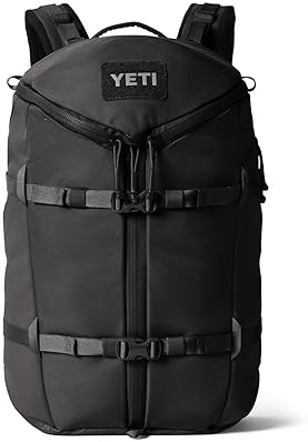 YETI RANCHERO 27L BACKPACK DURABLE ALL-DAY UTILITY PACK, STRUCTURED DESIGN, BLACK