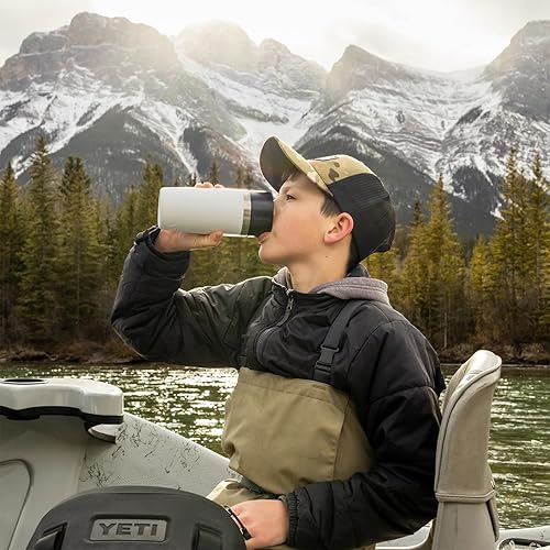 YETI RAMBLER 12 OZ STAINLESS STEEL TRAVEL BOTTLE, VACUUM INSULATED, LEAKPROOF COMMUTER CAP, RED