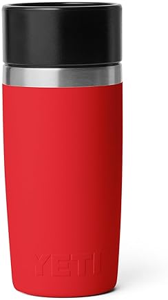 YETI RAMBLER 12 OZ STAINLESS STEEL TRAVEL BOTTLE, VACUUM INSULATED, LEAKPROOF COMMUTER CAP, RED