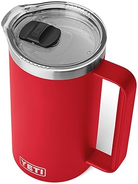 YETI RAMBLER 34 OZ VACUUM INSULATED STAINLESS STEEL PITCHER WITH MAGSLIDER LID IN RESCUE RED