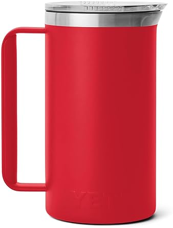 YETI RAMBLER 34 OZ VACUUM INSULATED STAINLESS STEEL PITCHER WITH MAGSLIDER LID IN RESCUE RED